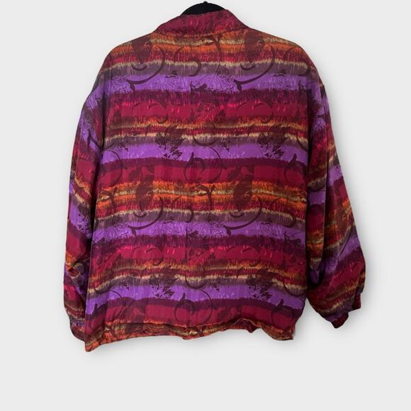 East West Silks funky retro 80s style windjacket, size large - Picture 4 of 5